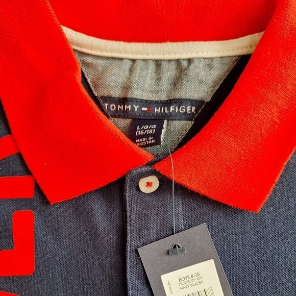 Tommy Hilfiger Big Boy's Short Sleeve Polo Size Large (16/18) - Picture 4 of 6